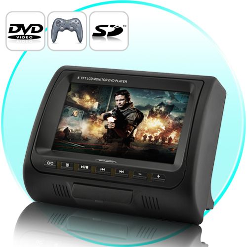 Encostos de Cabeça Monte 8 polegadas LCD Car DVD Player + Tr