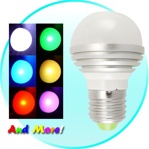 Cor do LED Bulb Changing Light com controle remoto