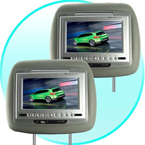 7 polegadas LCD Car DVD Player Encosto de cabeça + Transmiss