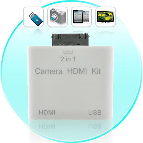 2-in-1 HDMI and Camera Connection Kit for iPad 2