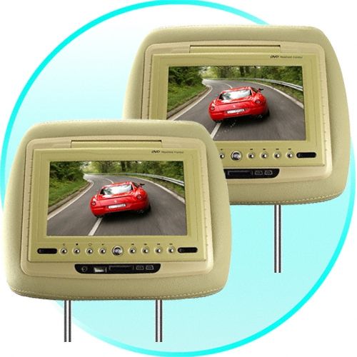 7 polegadas LCD Car DVD Player Encosto de cabeça + Transmiss