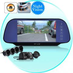 Set Car completa inversão - Retrovisor Camera, 4 Sensores de