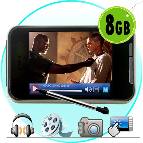 Touchscreen MP4 Player + Video Camera 8GB