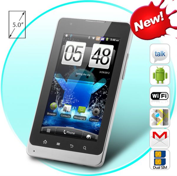 Quimera - Dual SIM Android 2.3 Tablet Smartphone com 5 poleg